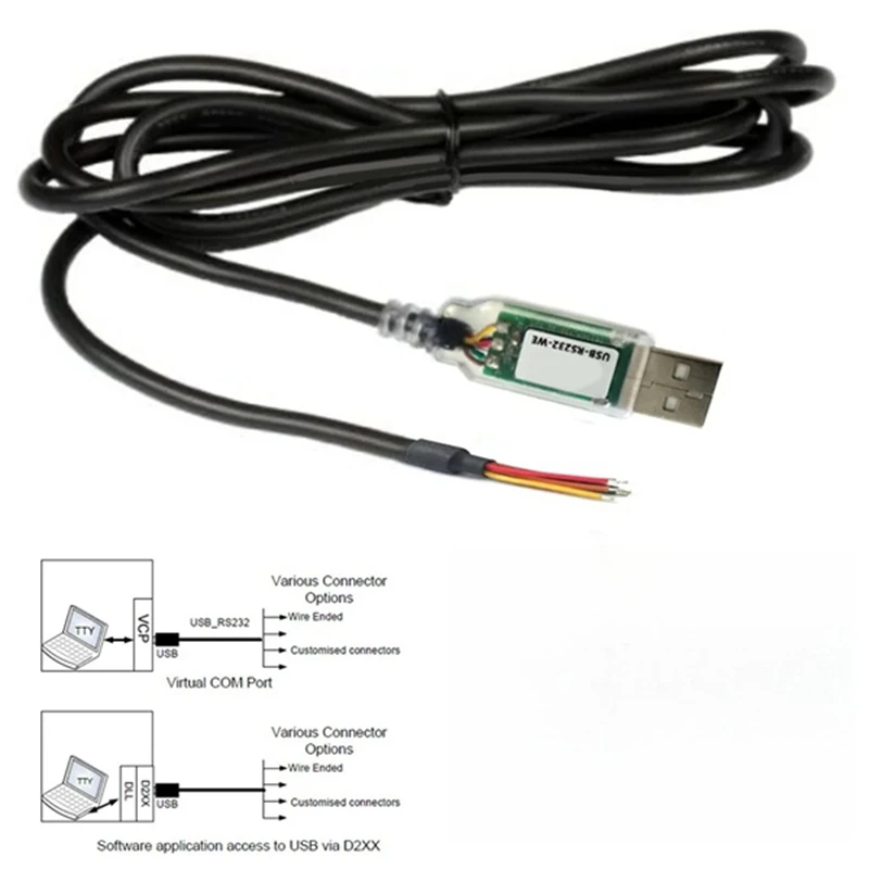 USB-RS232-WE-1.8m High Speed Wire End for Radio Program Routers Console Config UPG Converter Cable [To&On-e]