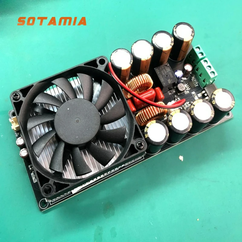 SOTAMIA HIFI Single Voltage Stereo High Power Class D Digital Power Amplifier Board 1500W with Relay Protection DC12V-110V