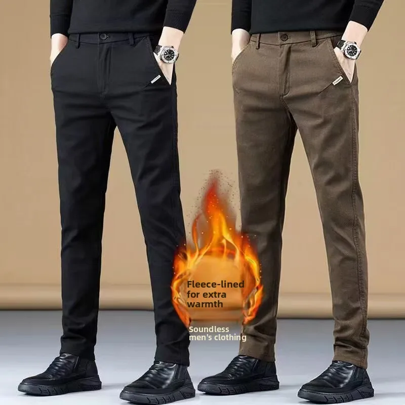 

Men's Fce Lined Casual Pants Straight Leg Spor Bla Winter Trousers Comfortable Straight Cut Men's Bla Winter Sports ...