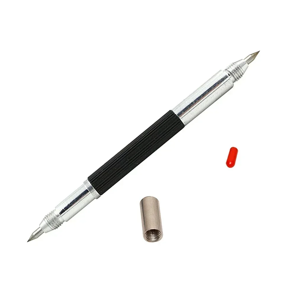 1PC Tungsten Steel Tip Double-Headed Scriber Pen Glass Tile Ceramic Marking Pen Diamond Wood Iron Carving Pen Marking Tools