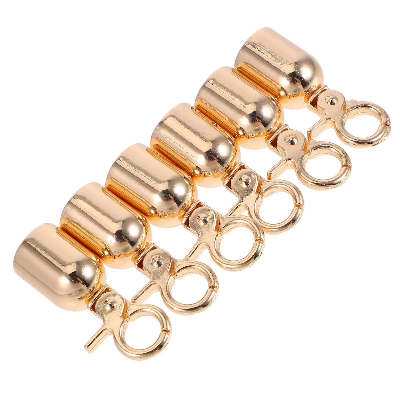 6Pcs Stanchion Rope End Caps Metal Hooks Zinc Alloy Barrier Clips Secure Crowd Control Queue Divider Rail Connectors