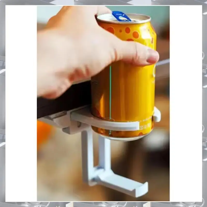 Hot Selling-Under Table Folding Cup Holder Retractable Water Bottle Holder Soda Rack Headset Hanger Hat Organizer For Home Schoo