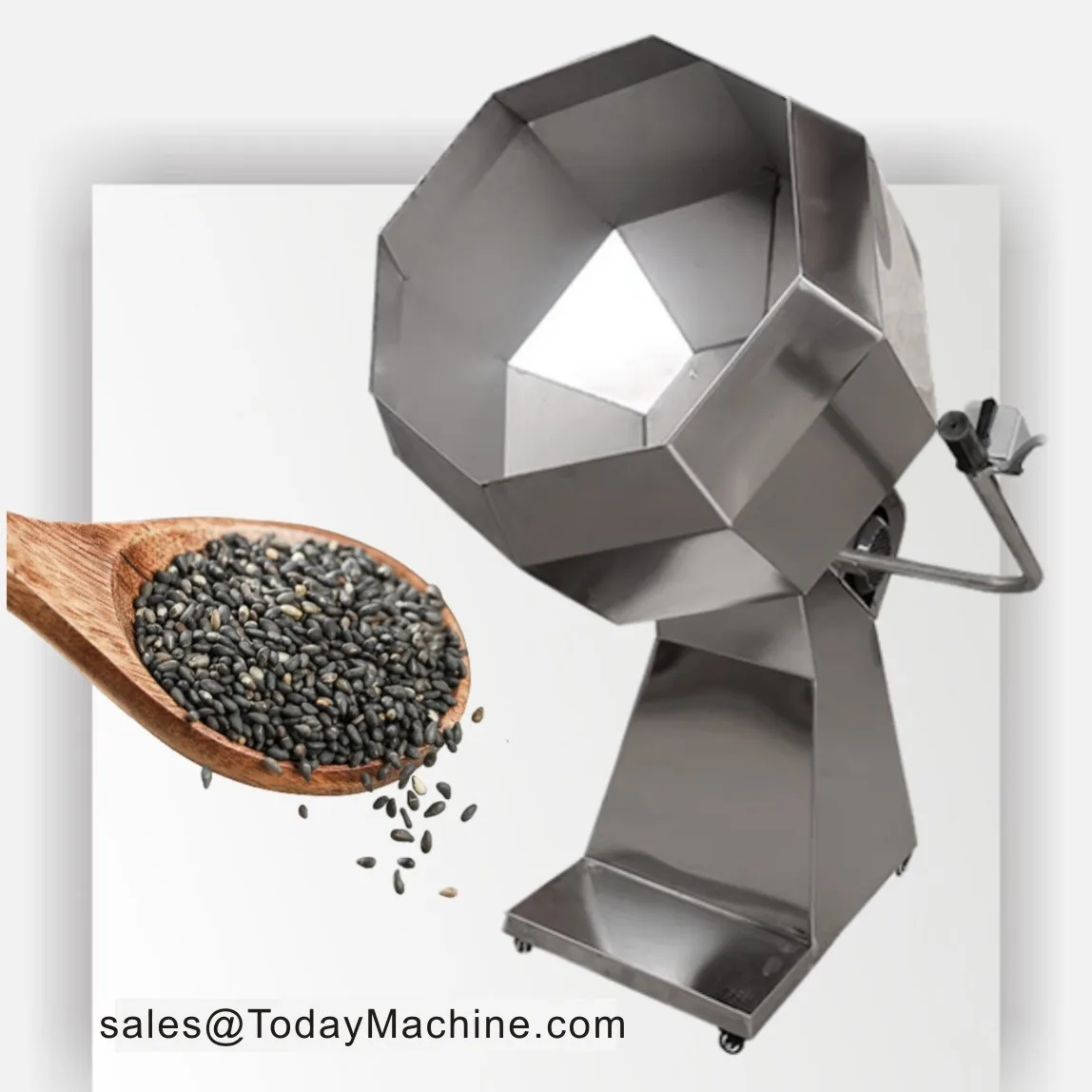 آلة نكهة الوجبات الخفيفة الأوتوماتيكية / آلة مطلية بالحلوى متعددة الوظائف، خلاط توابل مثمن للفول السوداني #5