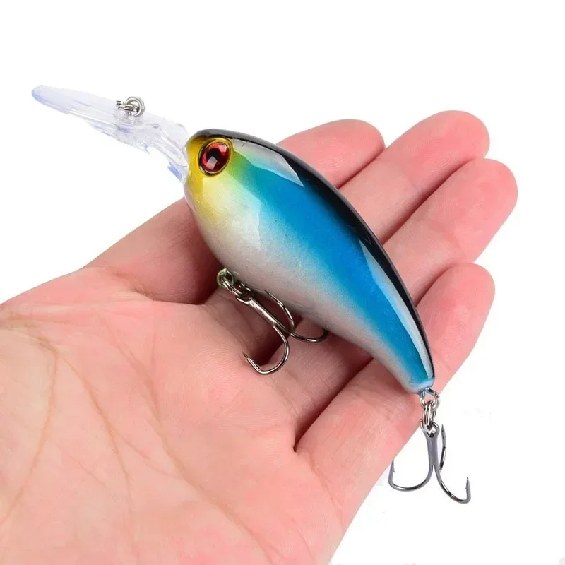 Artificial Hard Crank Fishing Lure, Crankbait Jerkbait Wobbler, Good Treble Hooks Tackle, 10cm, 14g, 1Pc image 5