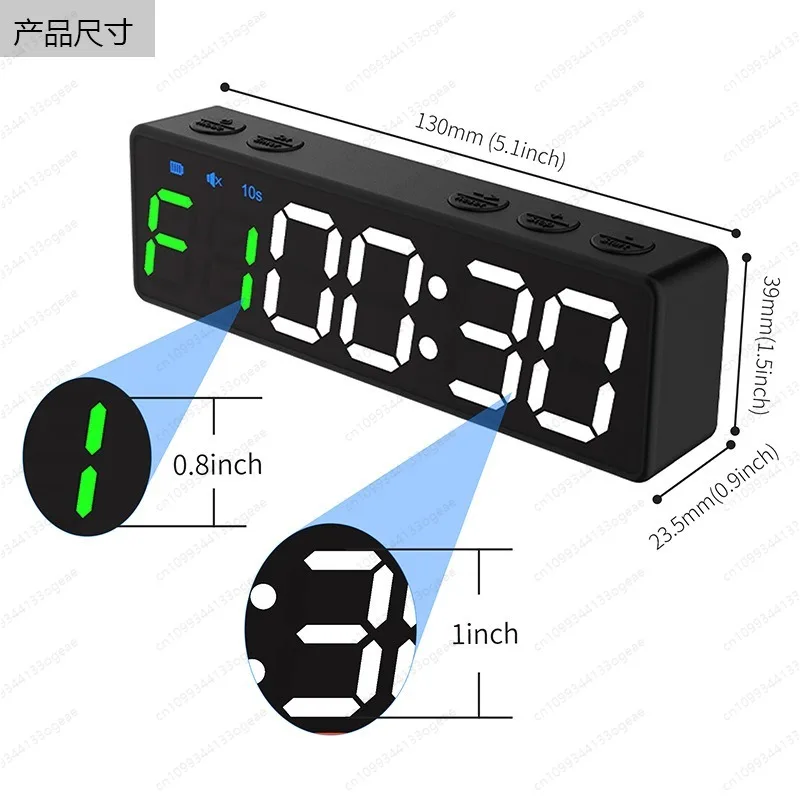 Cable-Free Magnetic Fitness Timer! Clip-On Sports Clock for Gym Workout HIIT, Easy Pocket Charging, Portable Stopwatch