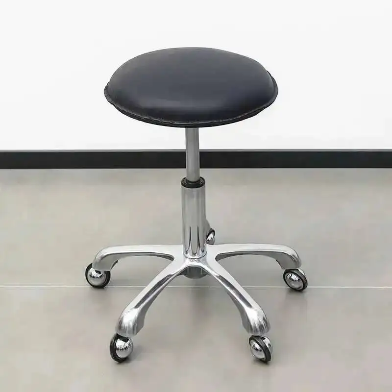 Hair Steel Beauty Stools Chairs Salon Stainless Lifting and Lowering Workbenches Hair Salon Manicure Swivel 미용실의자 Furniture AA