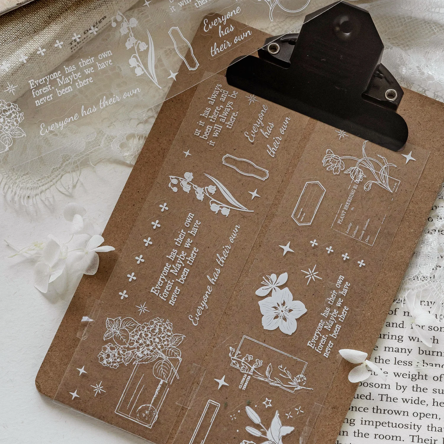 1pcs/1lot Decorative Adhesive tapes White Manuscript masking tape Junk Journal Scrapbooking stikcers DIY Paper