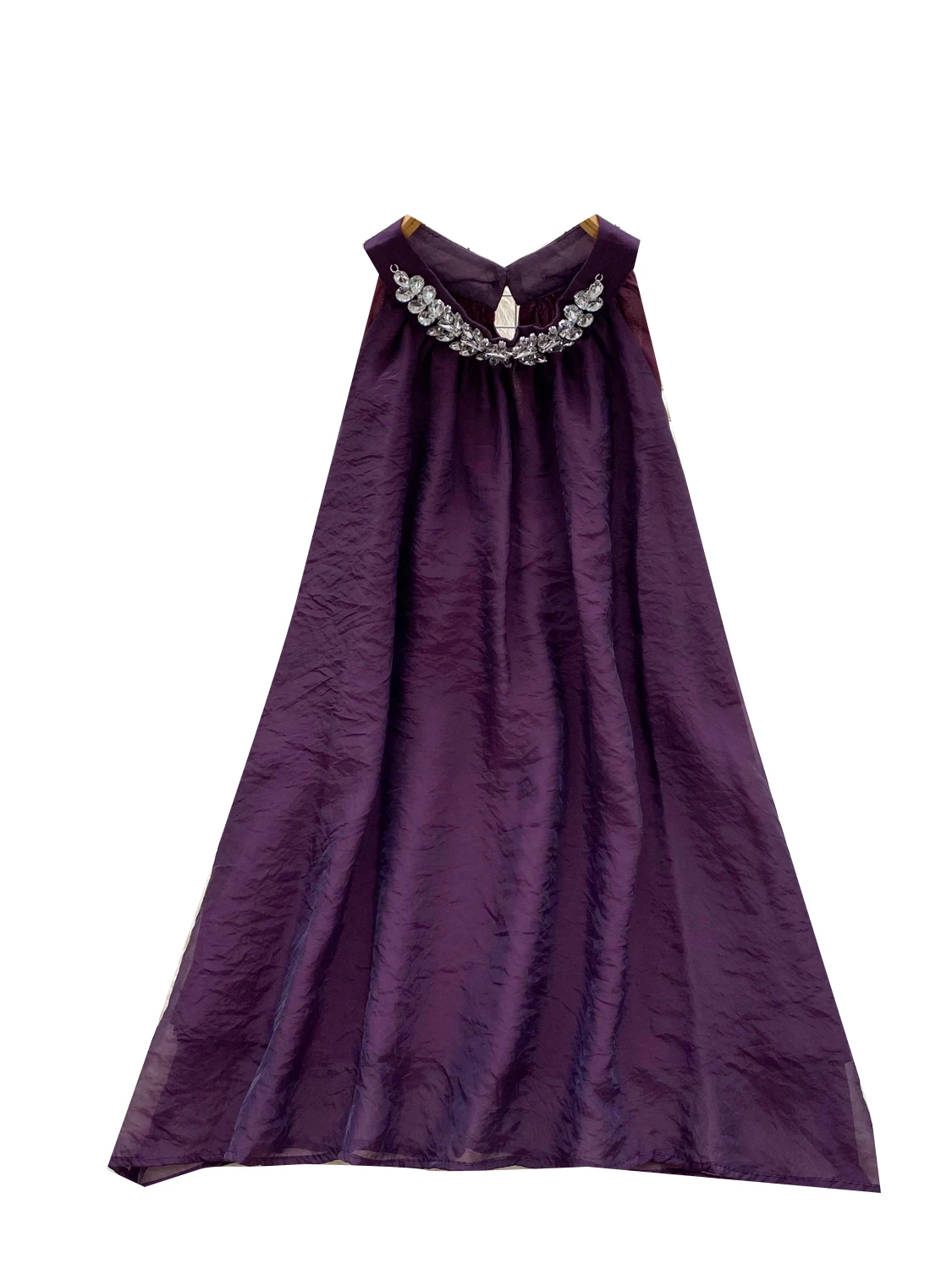 Ele Loose Women's Svel irt Diamond Embellied Ne Hanging Design Summer Faionable Top Korean Sle Commute