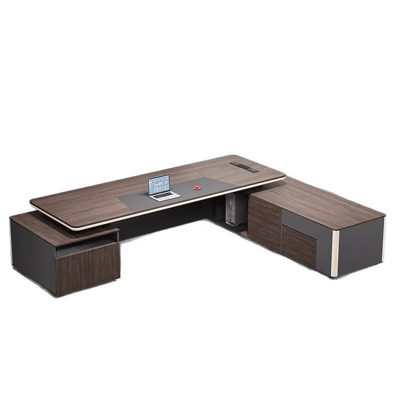 

Light Luxury Boss Desk Simple Modern Manager Supervisor President Desk And Chair Combination Office Furniture Large Class Desk