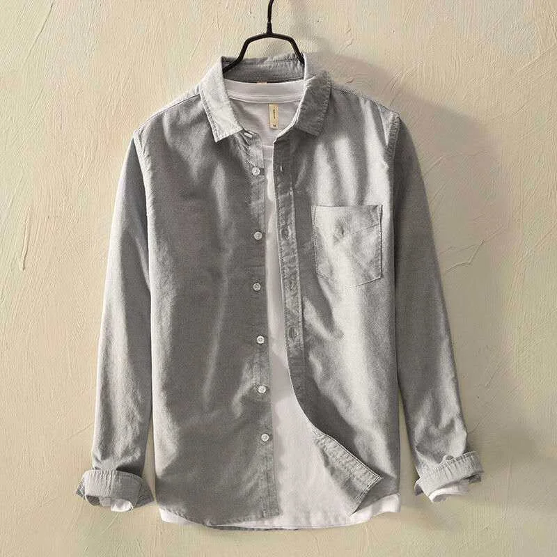High-End Long Sleeve Shirt for Men Working on Construction Sites Multi-Pocket Wear-Resistant Dirty Proof Outerwear