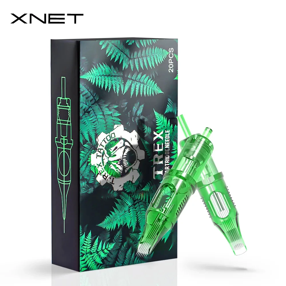 Xnet trex เข็มสักตลับหมึกแบบถาวรขนาด0.30มม./0.35มม. มม. มม. RM ตลับหมึกโค้งสำหรับปากกาเครื่องสักแบบหมุน