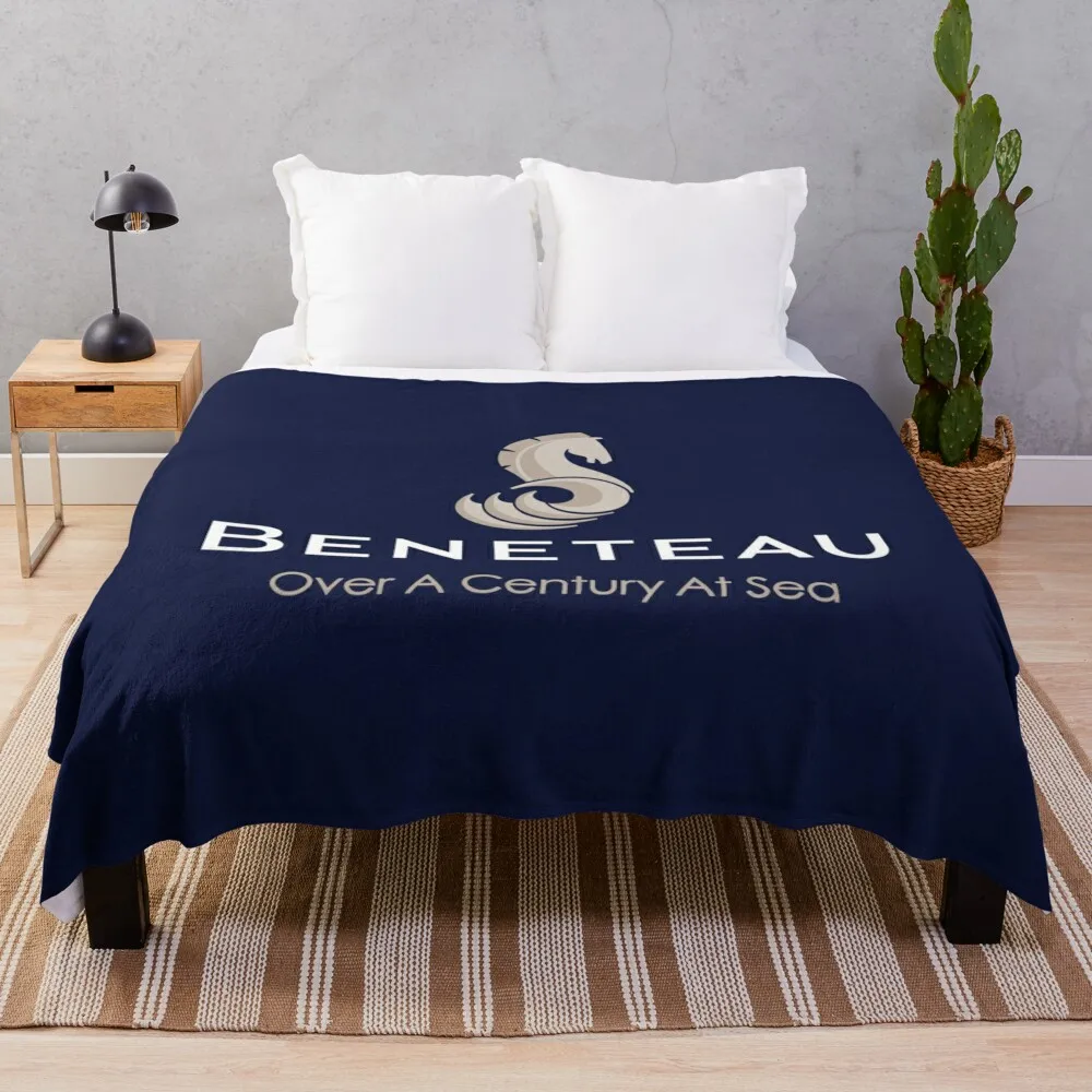 

Beneteau Sailboat Sailing yacht Throw Blanket Luxury St bed plaid funny gift Sofas Blankets