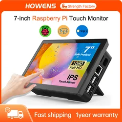 HOWENS 7 inch Monitor Raspberry Pi  4 3 Series Display 1920x1080 HDMI USB for Banana Orange Pi Embedded Projects Phone Laptop