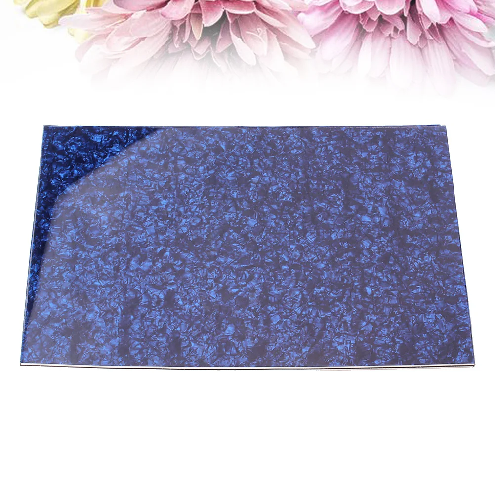 

Guitar Fretboard Stickers Blank Pickguard Material Mosaic Self Adhesive Scratch Plate Blue