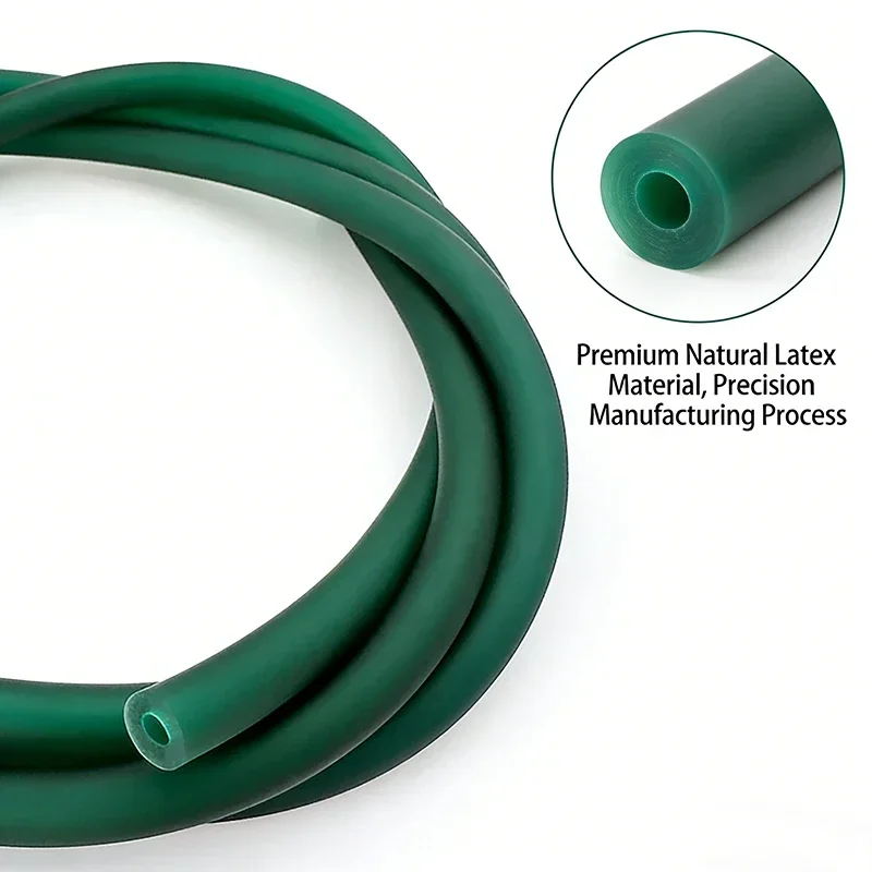 Dark Green Natural Latex Rubber Tube 1/2/3/5M Inner Dia 1.6-4mm High Elastic Rubber Hose For Slingshot Catapult Speargun Band
