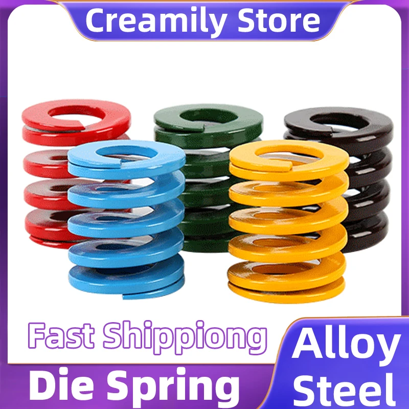 Creamily 2PCS Spiral Stamping Spring Coil Compression Spring Compressed Spring Release Pressure Mould Spring OD 14mm