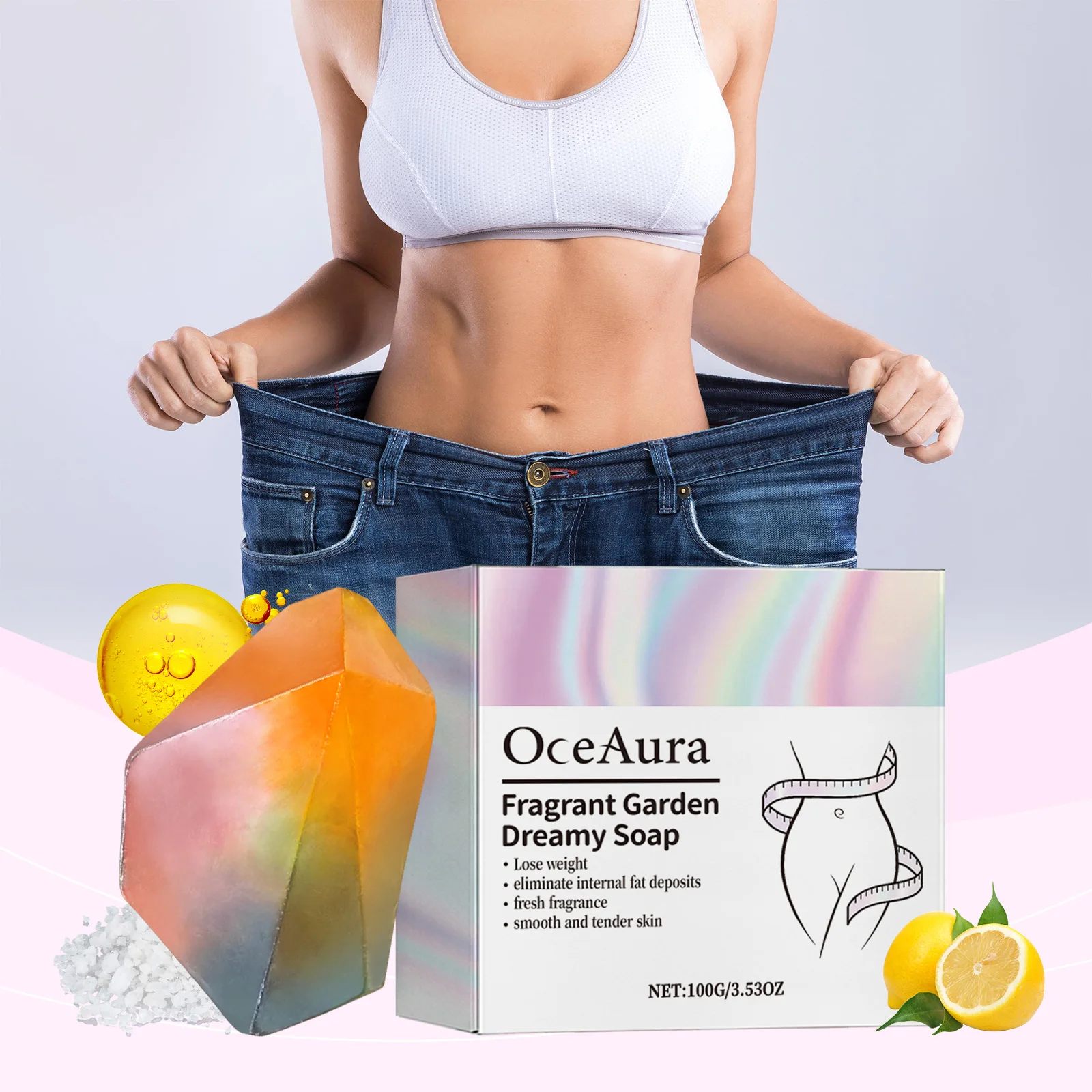 

Мыло для тела для похудения - нежное увлажняющее, стойкое очищающее средство с ароматом для лица и тела, ежедневное использование, подходит для всех типов кожи