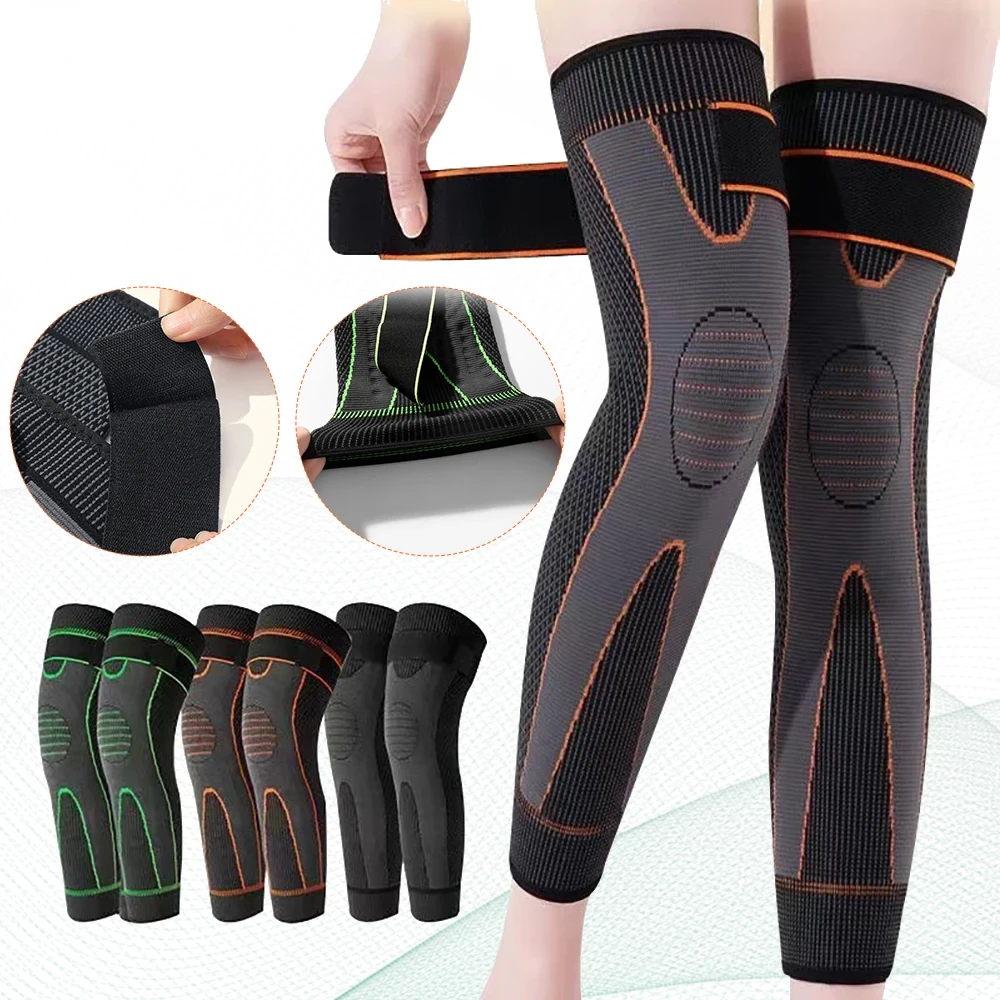 

1 Pair Lengthen Fitness Knee Support Braces Bandage Elastic Nylon Sport Compression Knee Pads for Basketball Running Knees Warm