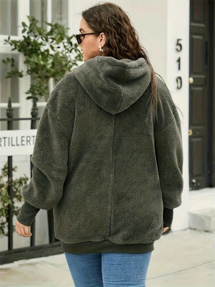 Wmstar Plus Size Women Coat XL-5XL Out Street Wear Fashion Zipper Up Top Thick Winter Clothes Long Coat Wholesale Dropshipping