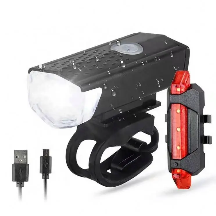 2026 USB LED Mountain Bike Lights Front And Back Headlamp Lamp Flashlight Cycling Safety Warning Light Bicycle Led Light