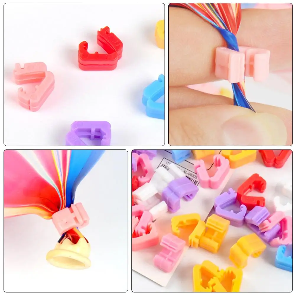 

200pcs Balloon Sealing Clips Plastic Easy to Use Wedding Birthday Party Supplies Decor Tools Balloon Accessories