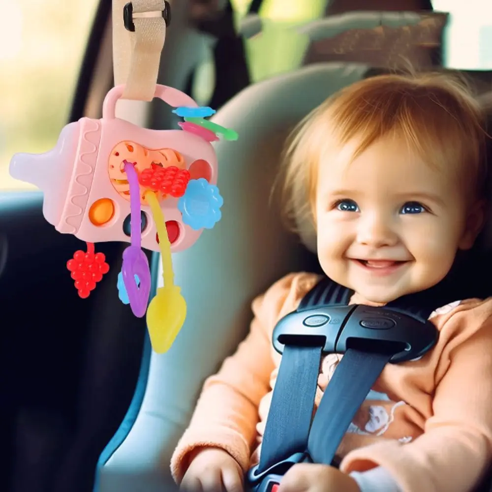 피더 풀 스트링 감각 발달 아기 장난감 교육용 다기능 아기 손볼 장난감 부드러운 끓일 수 있는 맨해튼 그랩볼 학습용