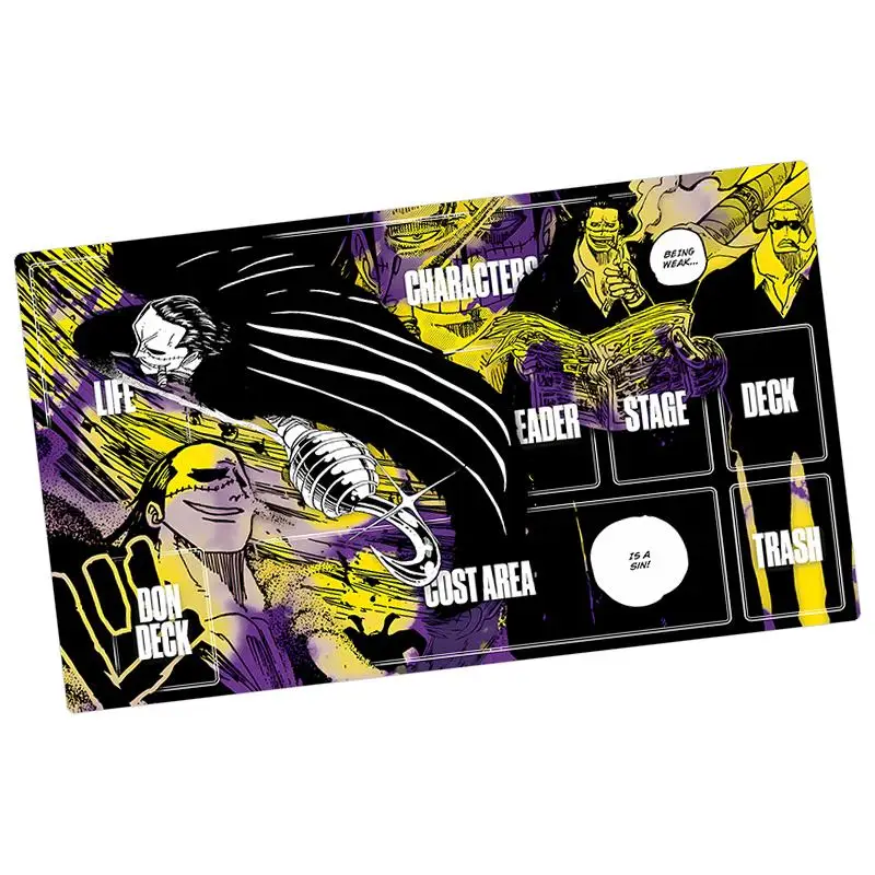 

OPCG One Piece Luffy Doflamingo Аниме Playmat Торговый коврик для карточных игр Специальный коврик для карточных игр против настольного коврика 600x350 мм-O2