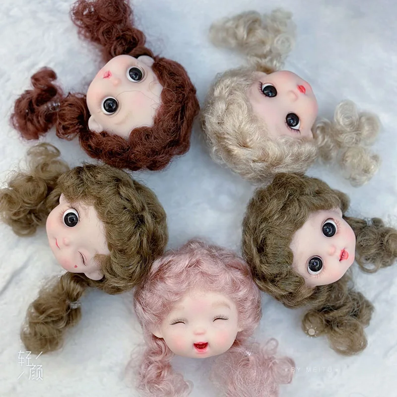 New 16cm Cute Doll's Head 1/8 Bjd Multi Joints Movable Body Accessories 3D Eyes Baby Princess Head