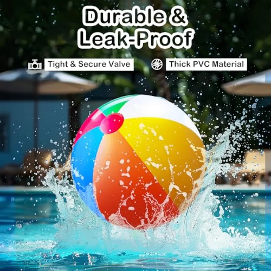 23 قطعة كرات الشاطئ قوس قزح السائبة مجموعة متنوعة 10 5 بوصة (10) 12 بوصة (3) 20 بوصة أحجام كبيرة كرة الشاطئ نفخ الفينيل بركة اللعب
