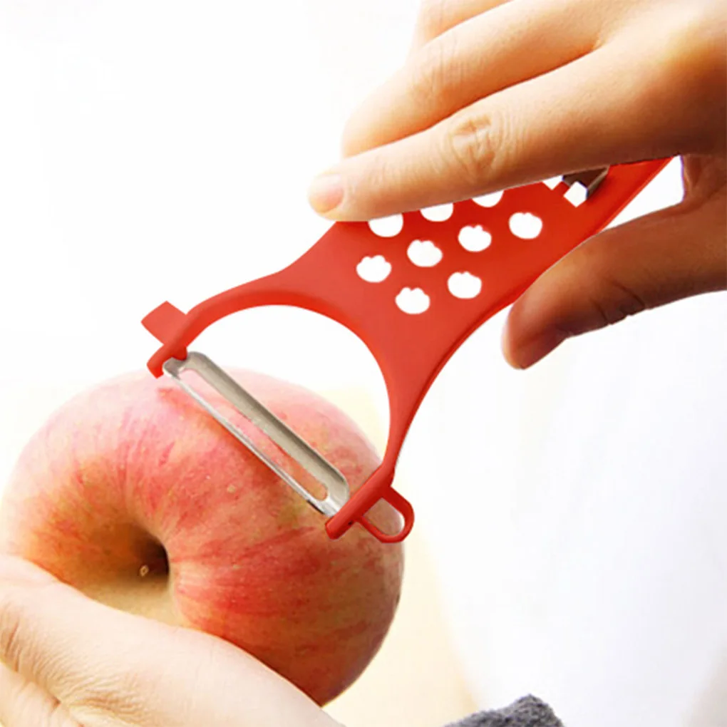 

Stainless Steel Fruit Vegetable Grater Plastic Handle Reusable Anti-slip Peeler House Kitchen Radish Cucumber Slicer