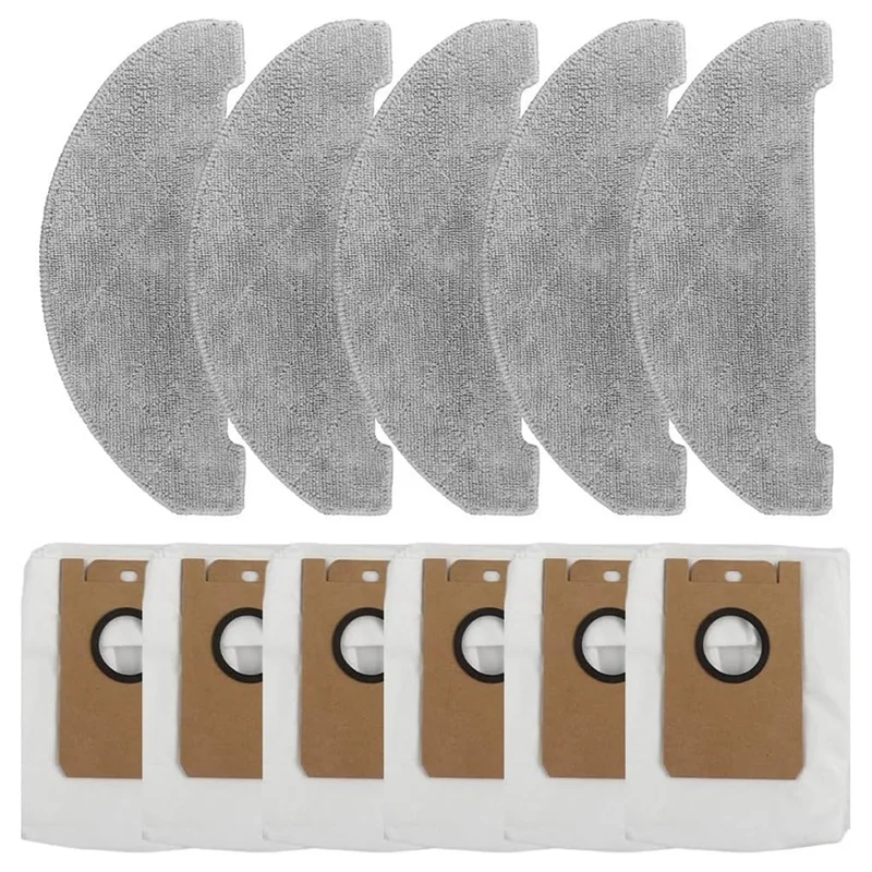 【قسيمة!】لـ Cleanova W11 ملحقات المكنسة الكهربائية الروبوتية ذاتية التفريغ كيس الغبار ممسحة القماش طقم استبدال