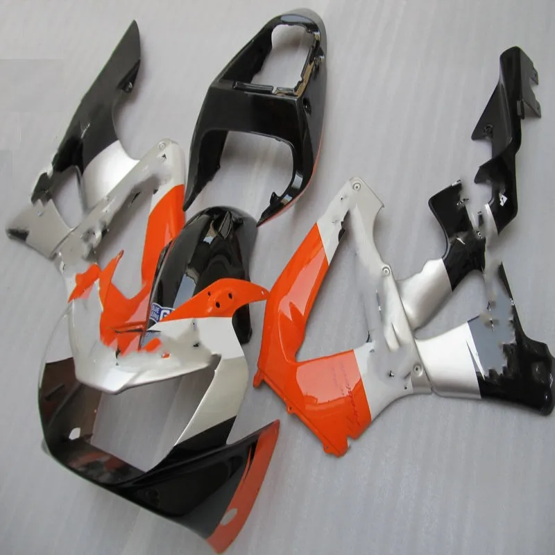 SILVER orange  Full Fairing Kit For Honda CBR900RR 929 2000 2001 CBR 900RR 00 01 ABS Plastic Injection Motorcycle Bodywork Hull