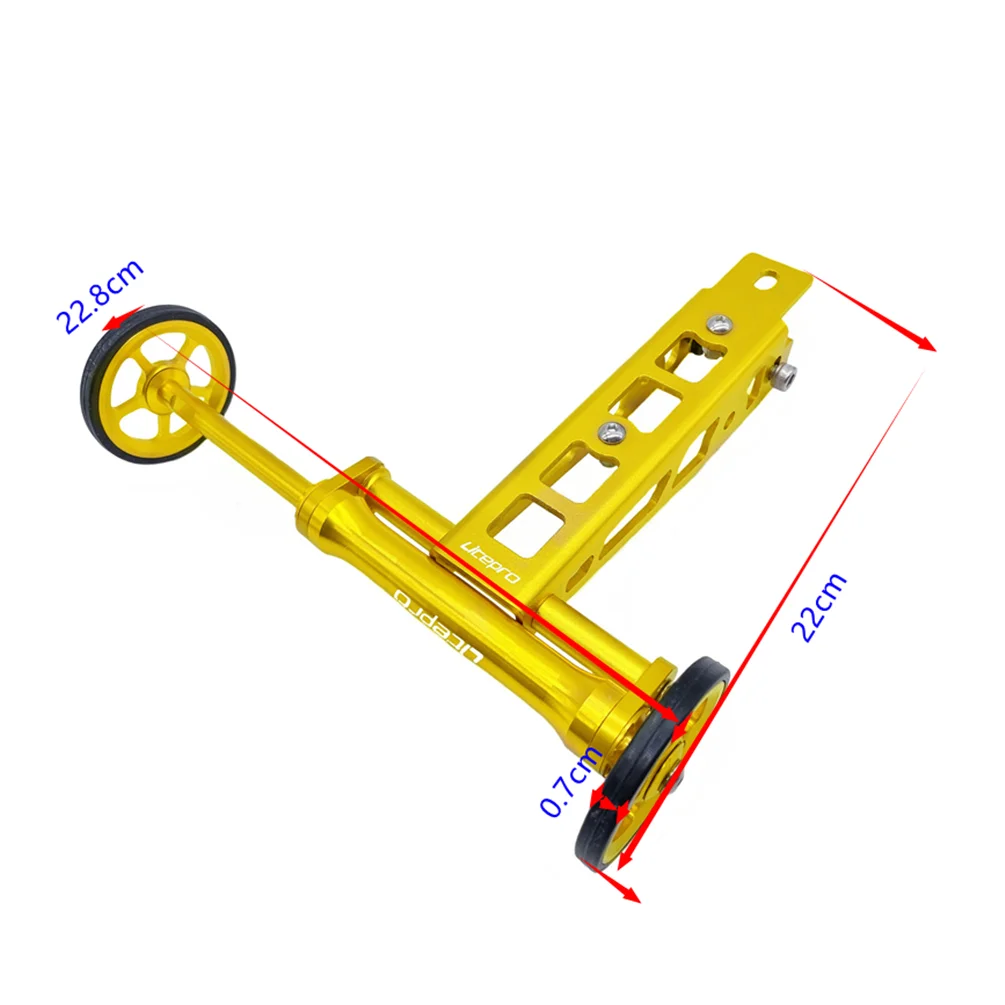 Litepro For Birdy Bicycle Telescopic Rod Easy Wheel Parking Frame Water Bottle Cage Folding Bike Easywheel Pushing Wheel Holder