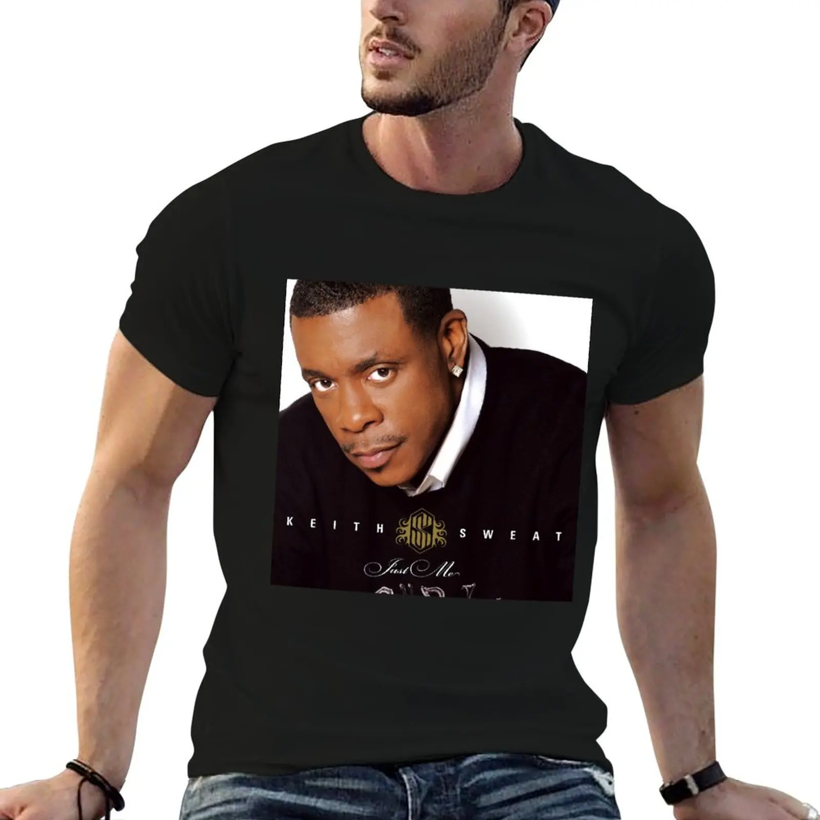 Keith Sweat just me T-Shirt Work Basic Short Sleeve Top