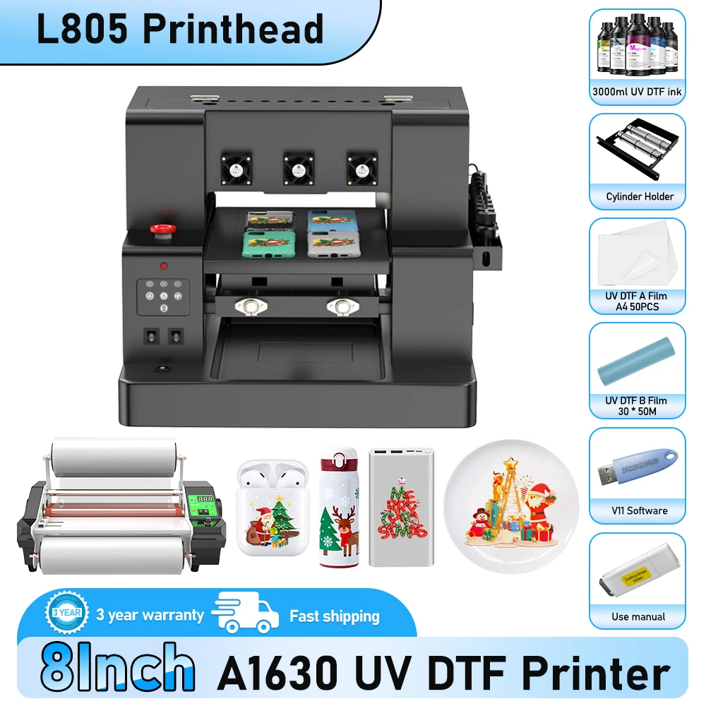 

A4 UV DTF Printer For Epson L805 UV Printer Flatbed UV Printer Machine for UV Sticker Print Metal Acrylic Wood A4 UV DTF Printer