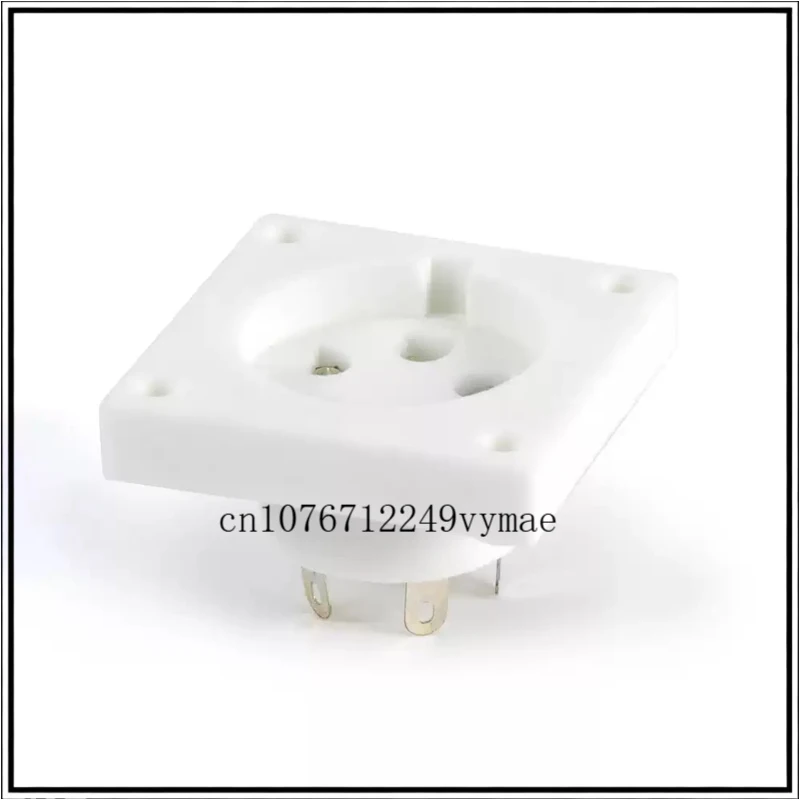 2Pcs Square Ceramic 5 Pin Vacuum Tube Socket TUS-P5 Chassis Mount UX5 Valve Base For FU7 807 PX4 PX5 Tube Amplifier