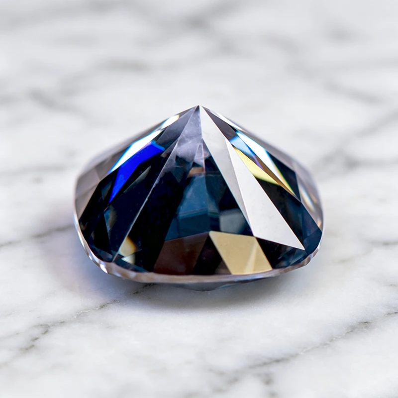 Moissanite Stone Cushion Cut Gray Color Lab Grown Gemstone for DIY Charms Jewelry Ring Necklace Earrings Making with Certificate