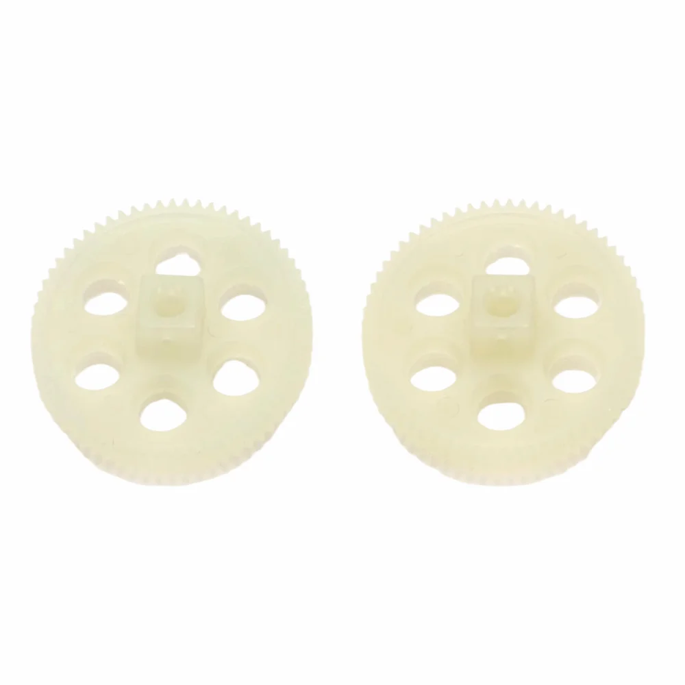2PCS Plastic RC Main Gear Set White Direct Replacement Remote Control Helicopter Gear Brushless Low Noise