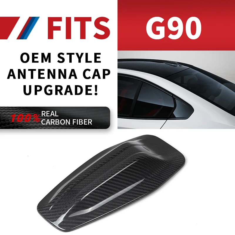 Real Dry Carbon Fiber Antenna Trim Sticky for BMW 5 Series G60 G68 I5 G70 G90 2024-IN 1Pcs/Piece Antenna Cap Exterior Accessory