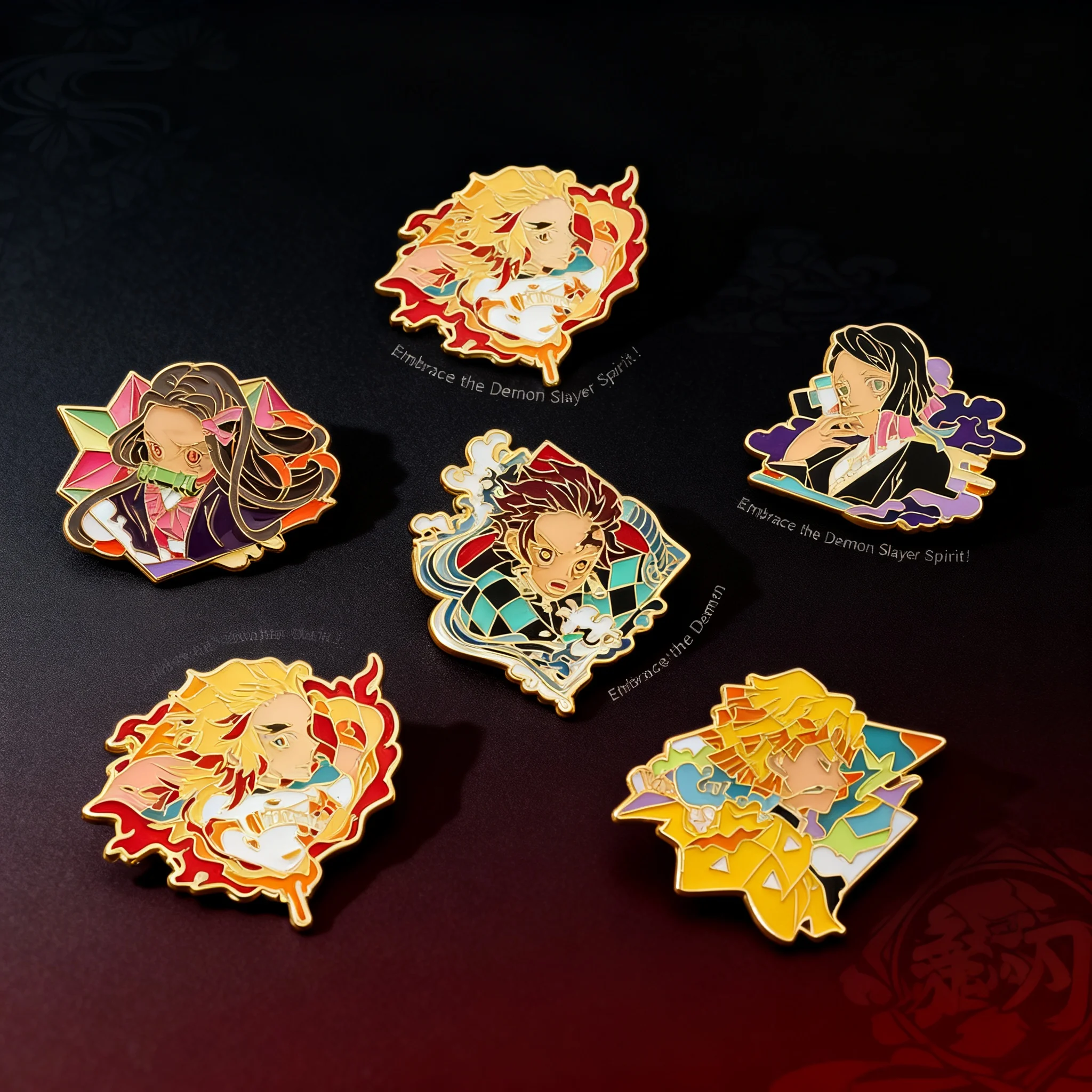 Broche/Pin de Anime Demon Slayer Kimetsu No Yaiba, Insignia de Personajes Tanjiro e Inosuke, Nuevo, Importado