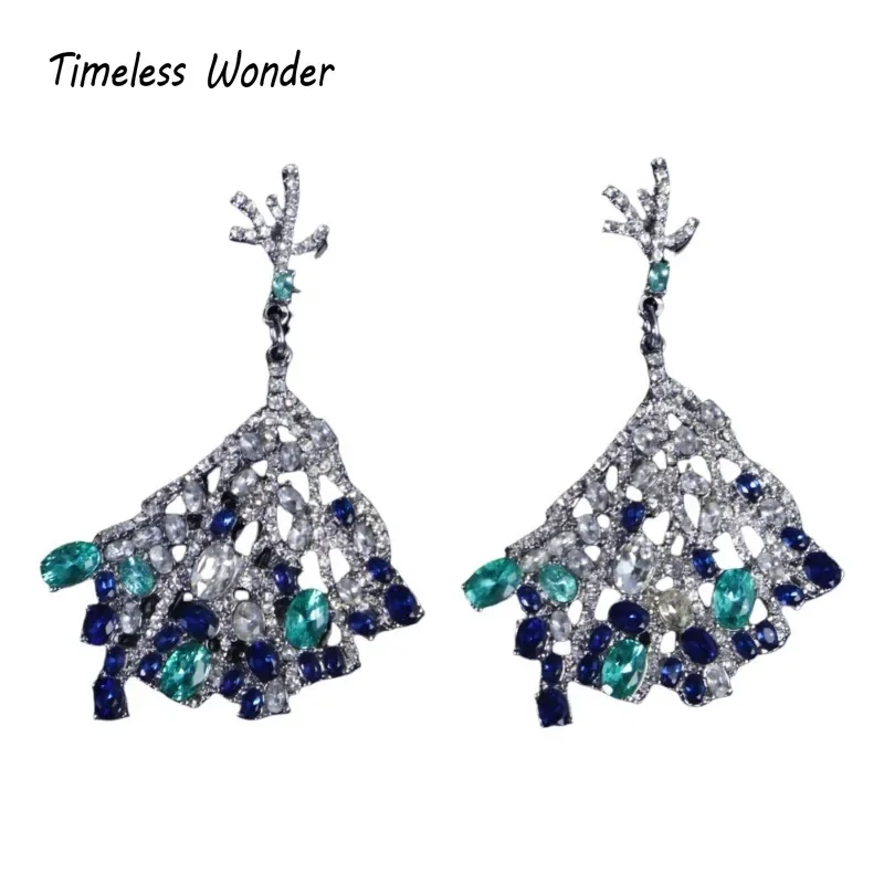 

Timeless Wonder Fancy Zircon Geo Floral Stud Earrings for Women Designer Jewelry Gift Brincos Trendy Top Mix Rare Classy 3232