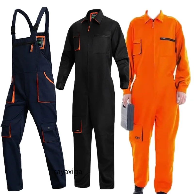

Work Overalls Factory Workers Uniforms Working Coverall Welding Suit Car Repairman Workshop Mechanics Work Clothes Overol hombre