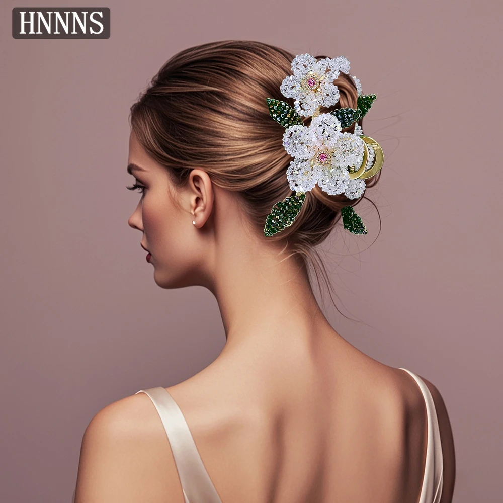 

TOPQUEEN Elegant Bridal Wedding Hair Grab Beads Weaving Simulation Flowers Ladies Banquet Dance Fashion Hair Accessories YXA180