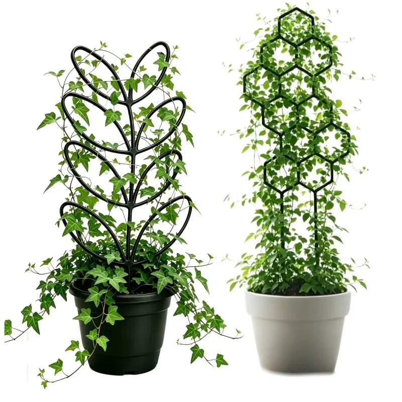 2 Stück Pflanzenklettergerüst für Topfpflanzen, Rankhilfe, Blumen-Präsentationsgestell, Grünpflanzen-Kletterhilfe, Gartenzubehör