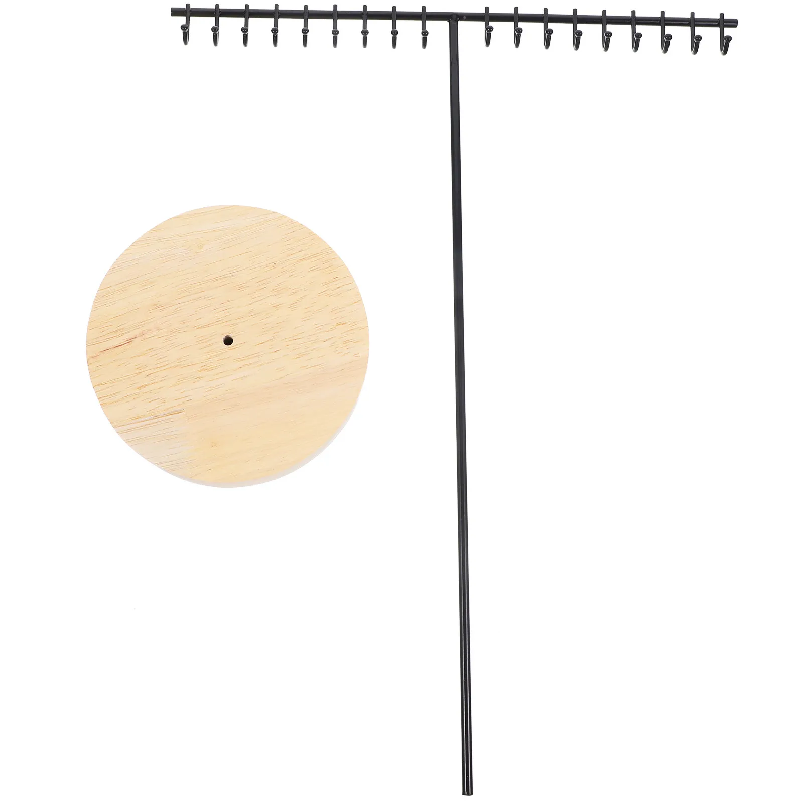 

Iron Jewelry Stand Display Rack Necklace Holder Earring Organizer Desktop Bracelet Storage Holder with Hook for Tidy Dresser