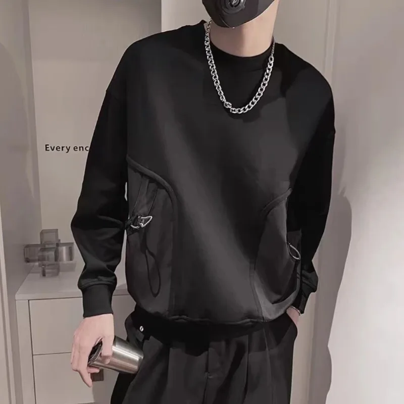 

Толстовка весна осень модная новая футболка с длинными рукавами красивые мужские мужские осенние топы толстовки