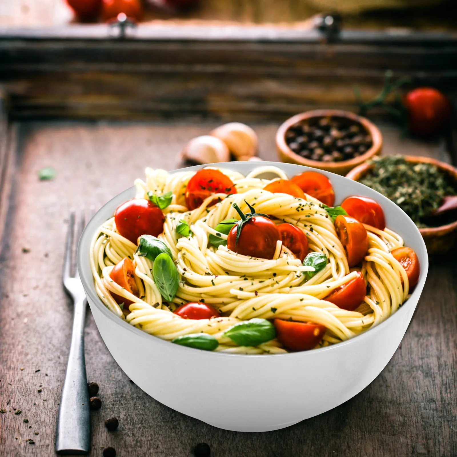 

1Pcs Simple Ceramic Salad Bowl Kitchen Food Serving Fruit Noodles Soup Dessert Storage Home Restaurant Use Gift