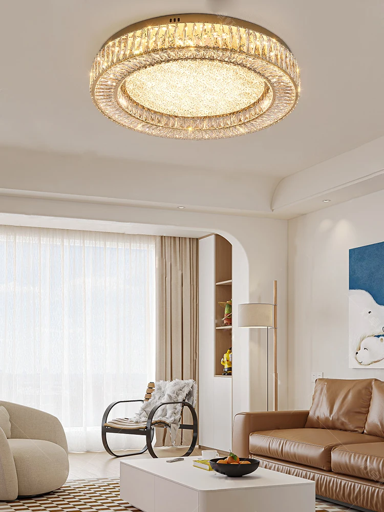 Modern Luxury Designer Crystal Ceiling Light Living Room Big Rectangle Lamps Home Appliance Ceiling