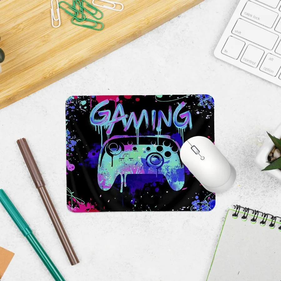 Gaming-Mauspad, klein, cool, Gamer-Mauspad, Gaming-Mauspad, Zubehör für Schreibtisch, Laptop, Computer, Büro, Jungenzimmer, Dekoration, 9,5 x 7,9 Zoll
