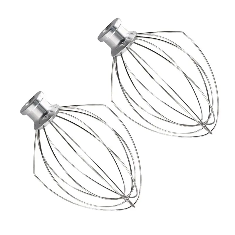 B02C-For K5AWW Wire Whip Replacement For Kitchen 5QT 5K5SS 5KPM5 Mixer For 5 Quart Lift Machines Wire Whip 2Pcs